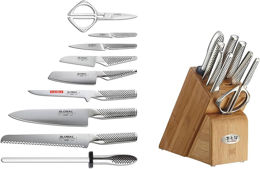 Amazon.com: Global 10 Piece Takashi Knife Block Set - Lightweight