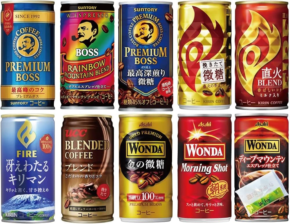 Amazon.co.jp: 缶コーヒー 人気アソート 10種 各3本 セット （計