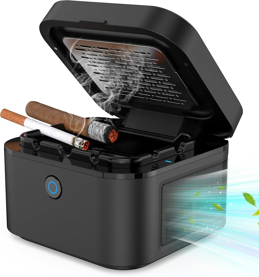 Amazon.com: Portable Smokeless Ashtray with Lid,Mini Smell Proof