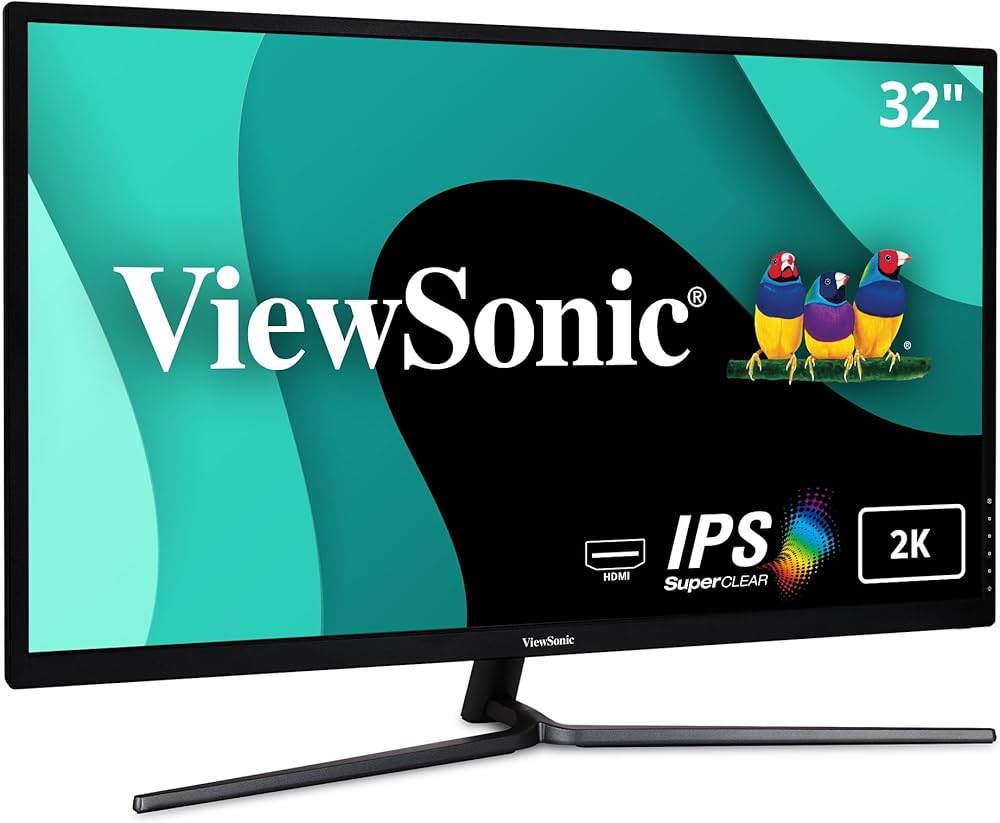 ViewSonic VX3211-2K-MHD 32 Inch IPS WQHD Monitor with 99% sRGB, 87
