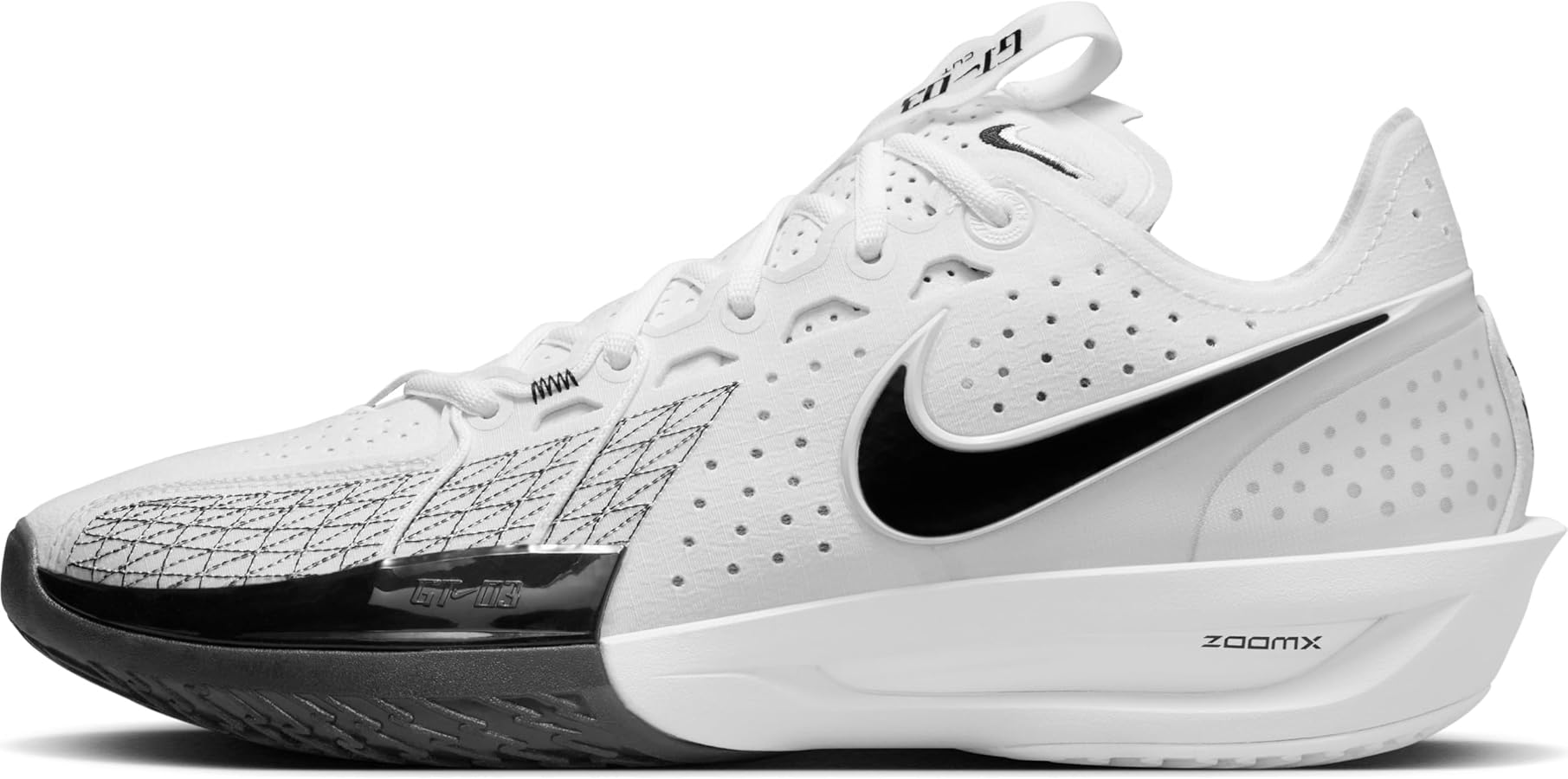 Nike G.T. Cut 3 Basketball Shoes (DV2913-102, White/Black), White