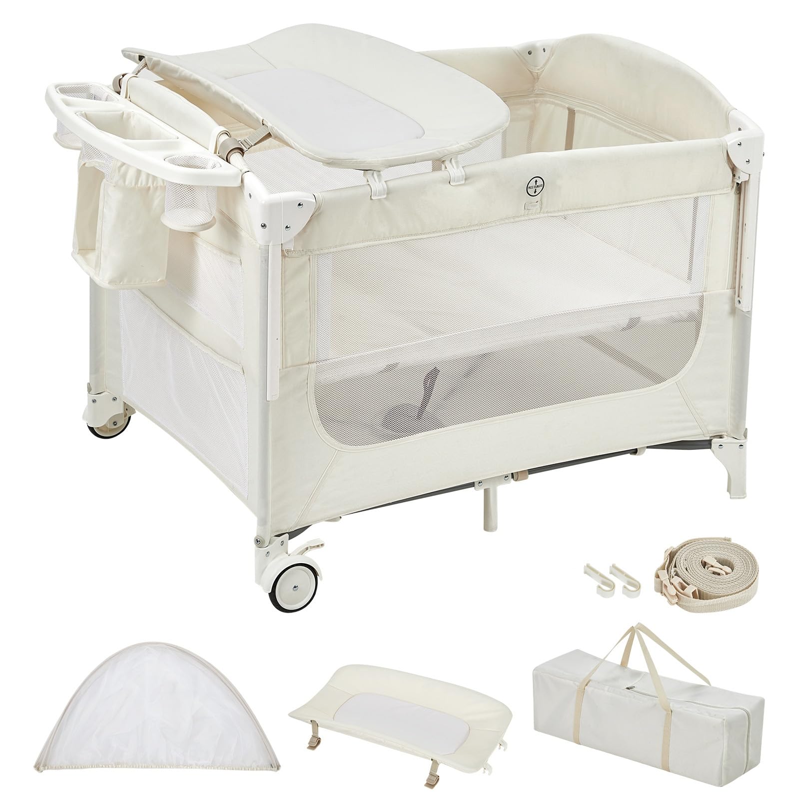 Amazon.co.jp: Thinkmax ベビーベッド 折りたたみ 添い寝 おむつ交換台