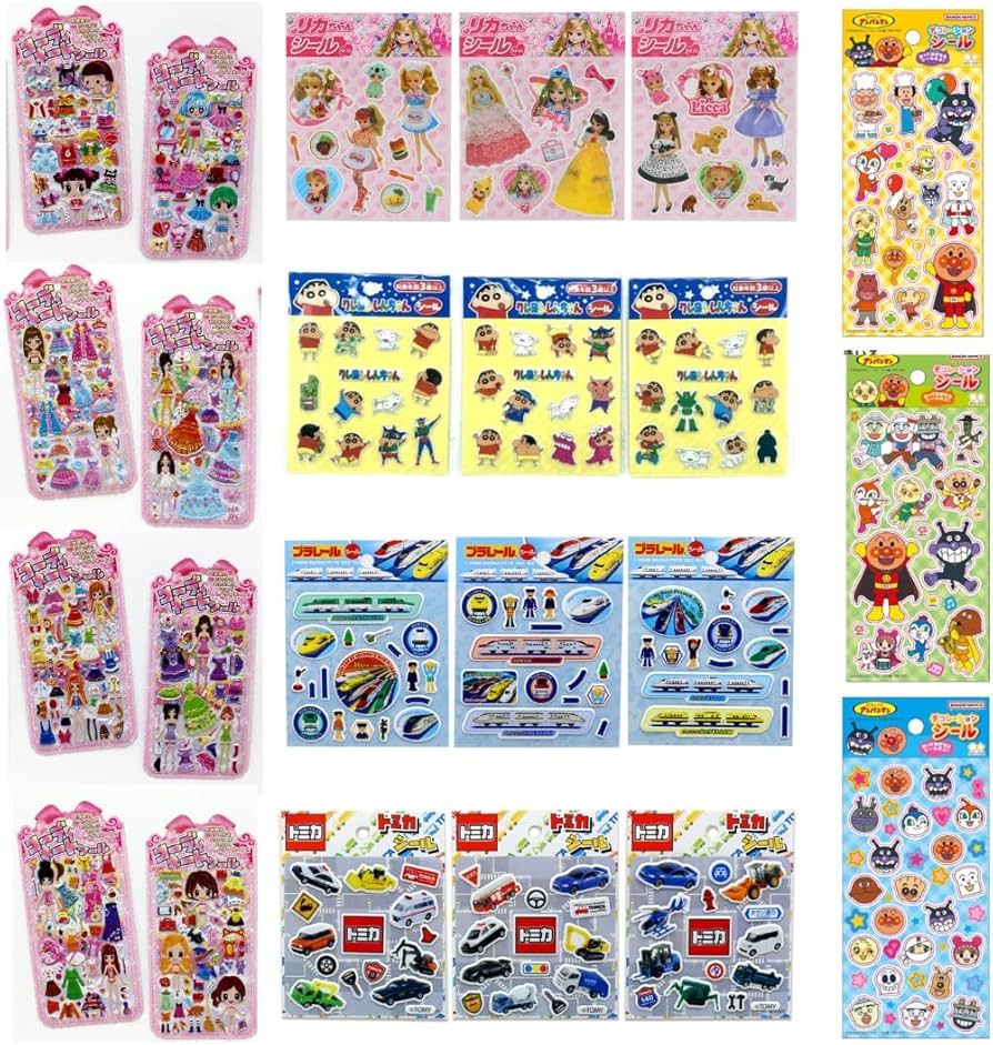 Amazon.co.jp: 【まとめ買い♪】キャラクター シール 詰め合わせ 20枚