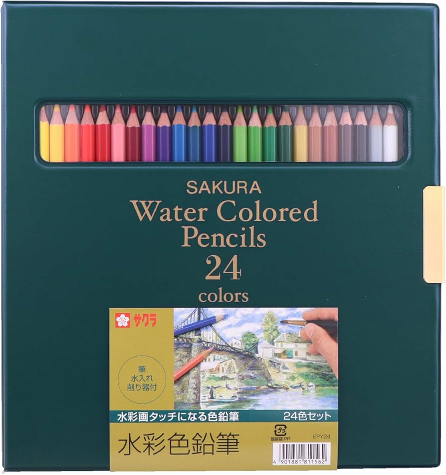 Amazon.com: Sakura Color 24 Colors SKEPY24 Watercolor Pencil