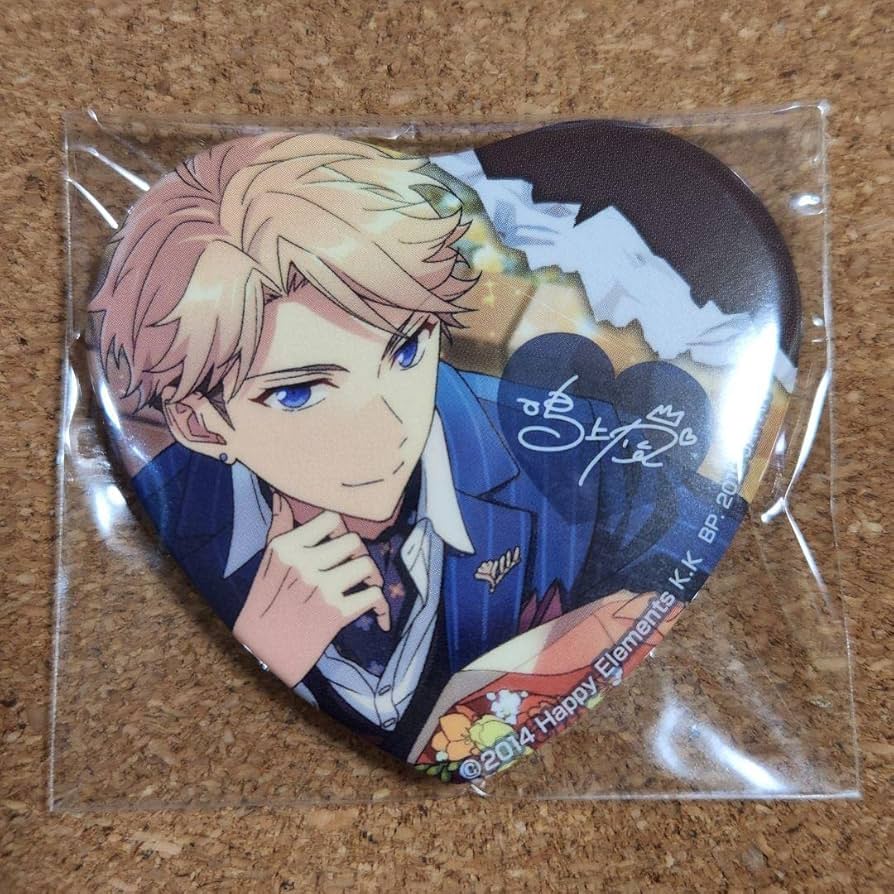 鳴上嵐 スタフォニ ハート缶バッジ Superbloom D あんスタ 鳴上嵐