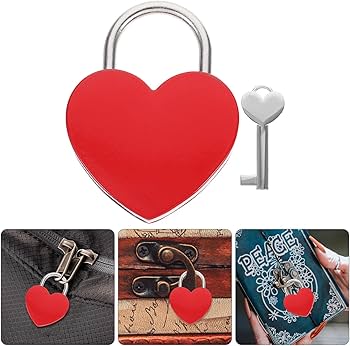 Amazon | SEWOART ハート型 小型ロック 鍵付き 荷物用 スーツケース