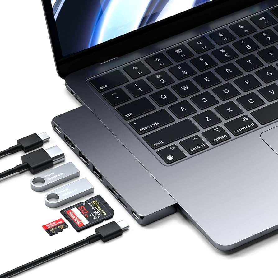Amazon.com: Satechi 7 in 1 USB C Hub Multiport Adapter Pro Slim