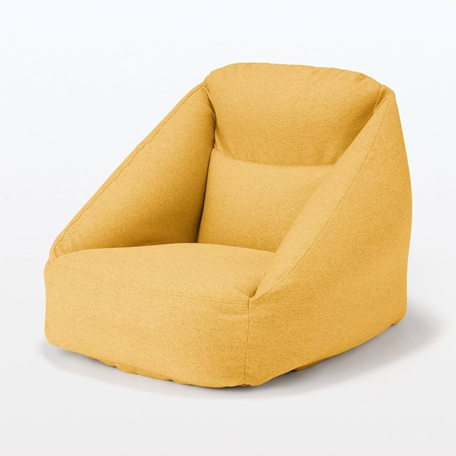 Amazon｜無印良品 空気でできたソファ イエロー 幅95×奥行95×高さ72.5