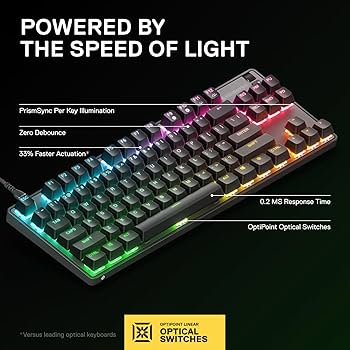 Amazon.com: SteelSeries New Apex 9 Mini TKL, HotSwap Optical Mini