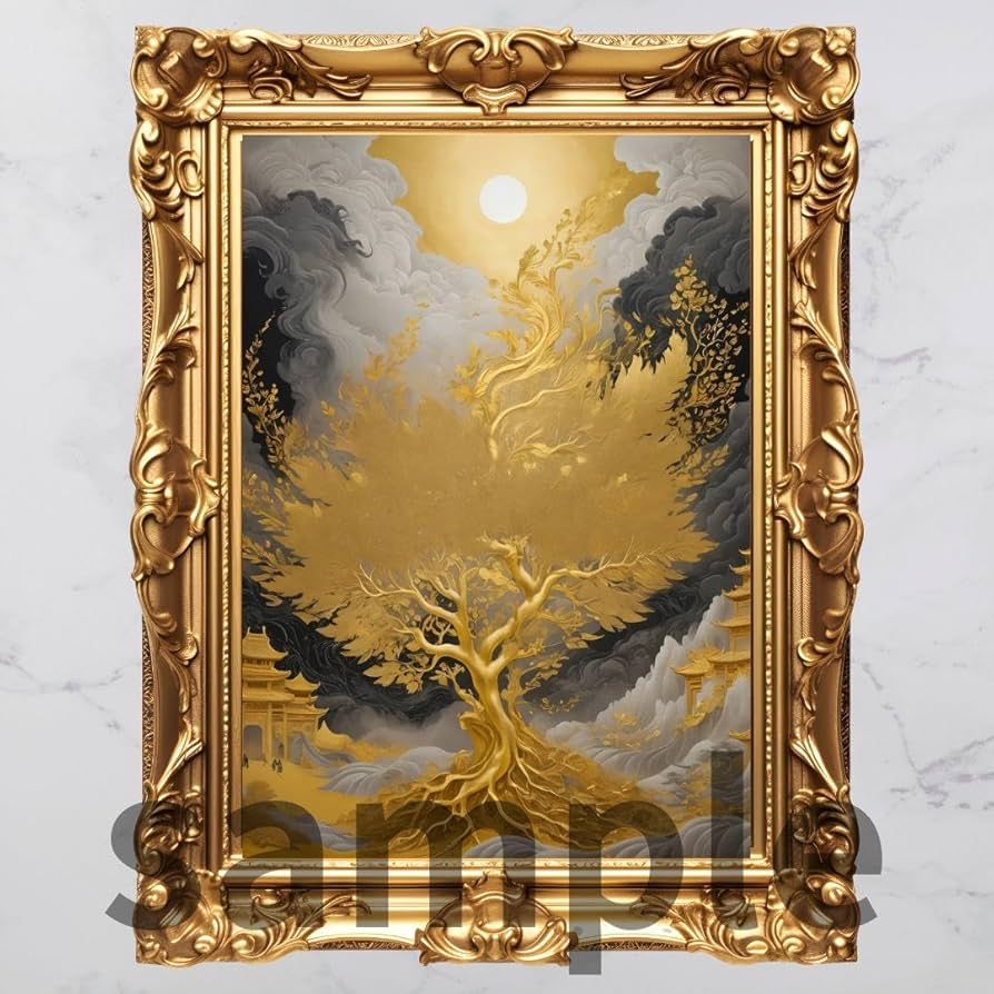 Amazon.co.jp: 金運が上がる絵画 278番開運絵画、風水、幸運アート