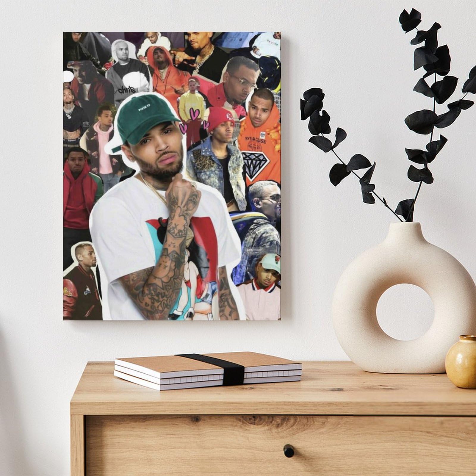 クリスブラウン直筆サインいり、絵画 クリスブラウン直筆サインいり