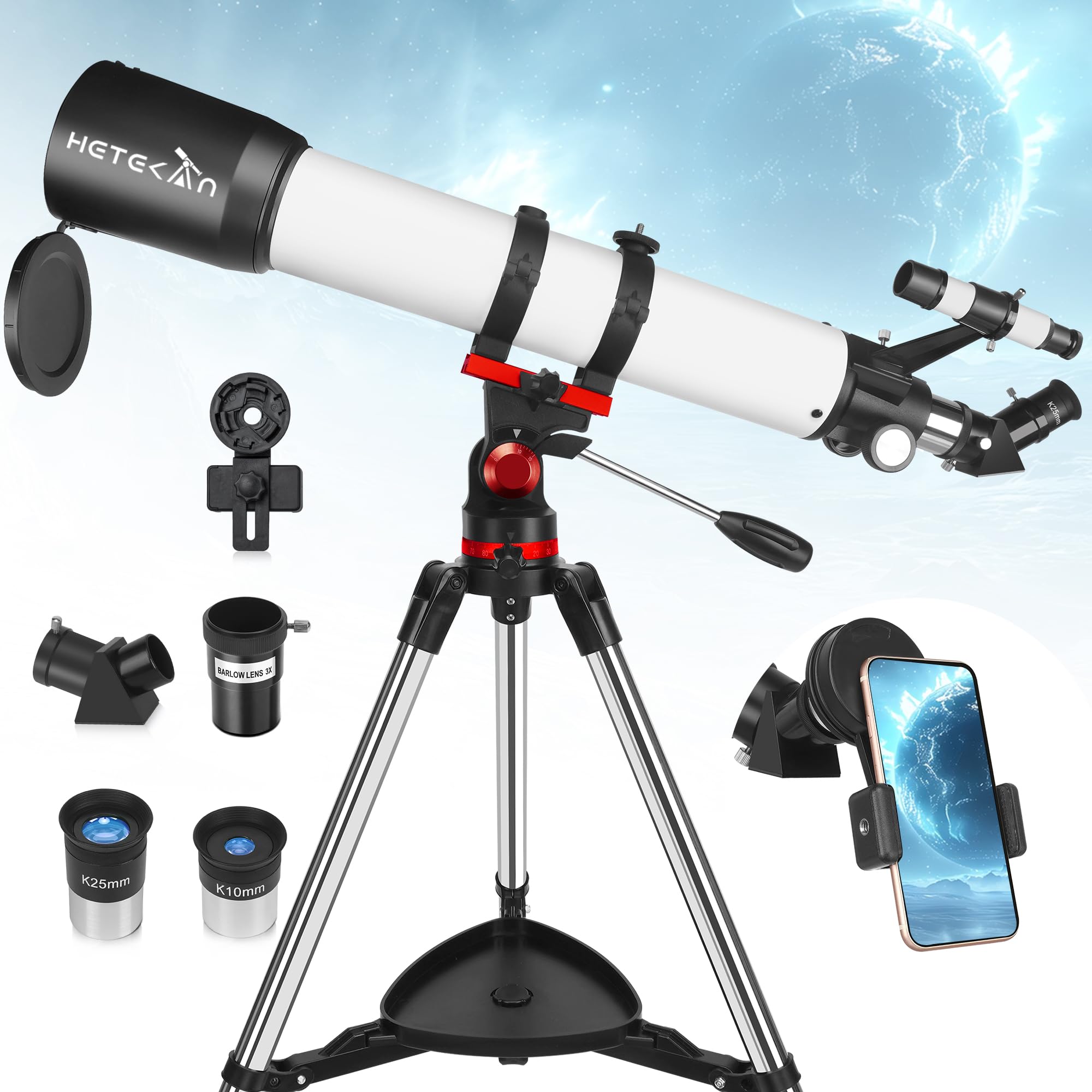 Amazon.co.jp: 天体望遠鏡 初心者向け 子供も大人も使える 屈折式 口径