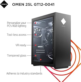 Amazon.co.jp: 2021 HP OMEN 25L ゲーミングデスクトップPC、AMD 8