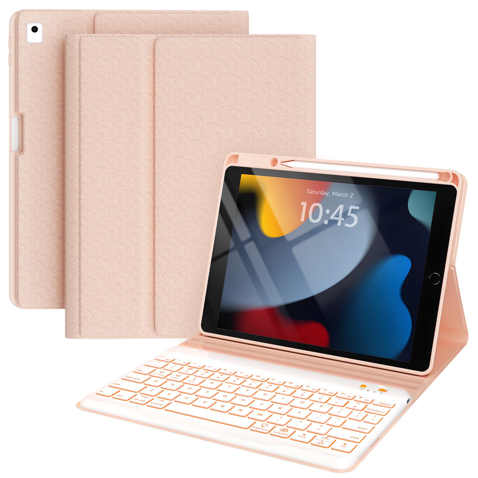 Amazon.com: Keyboard and Case for iPad 7th/8th/9th Generation 10.2