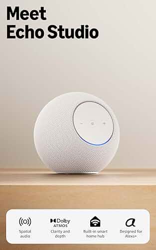 Amazon Echo Studio | Alexa Speaker | Glacier White | Amazon