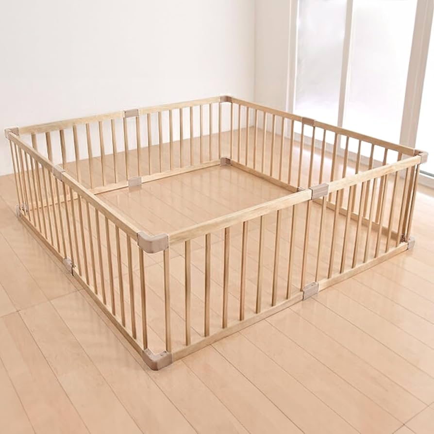 Amazon.co.jp: タンスのゲン ベビーサークル RENEW! 天然木 ジョイント