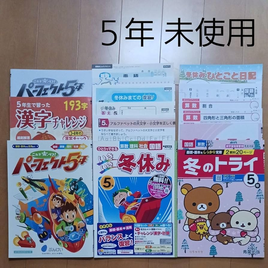 Amazon.co.jp: 5年生 5年 小学生 国語 算数 理科 社会漢字 計算