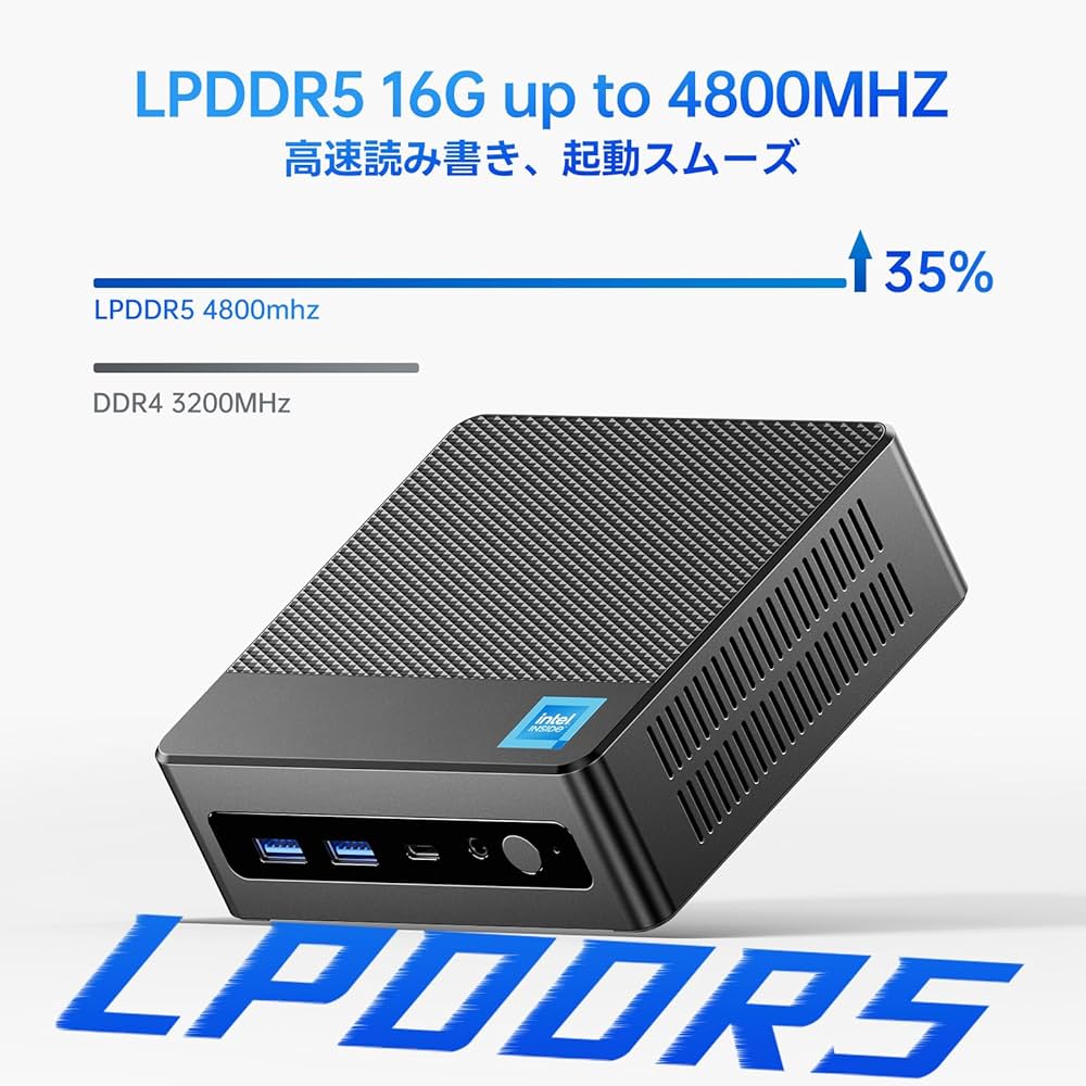 Amazon.co.jp: ミニPC N100 Intel 16G+512G LPDDR5 全機能TYPE-Cポート