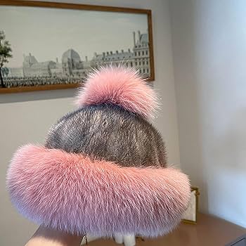 Amazon.co.jp: 毛皮の帽子の冬の女性のキャップ レディース ミンク