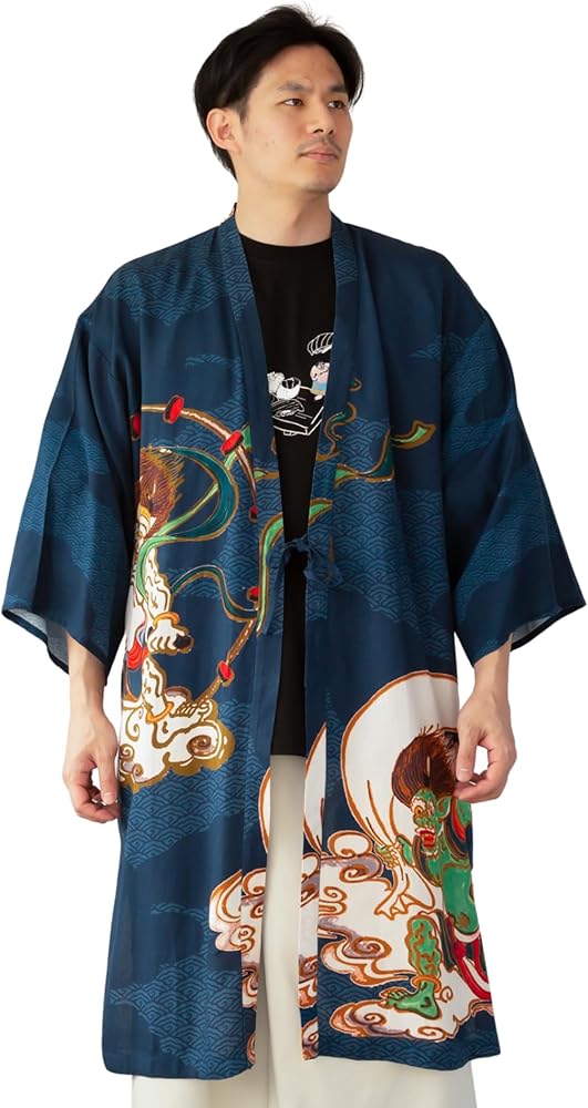 倭物や Kaya] (UV Protection) Ukiyo-e Kimono Haori - Short Japanese