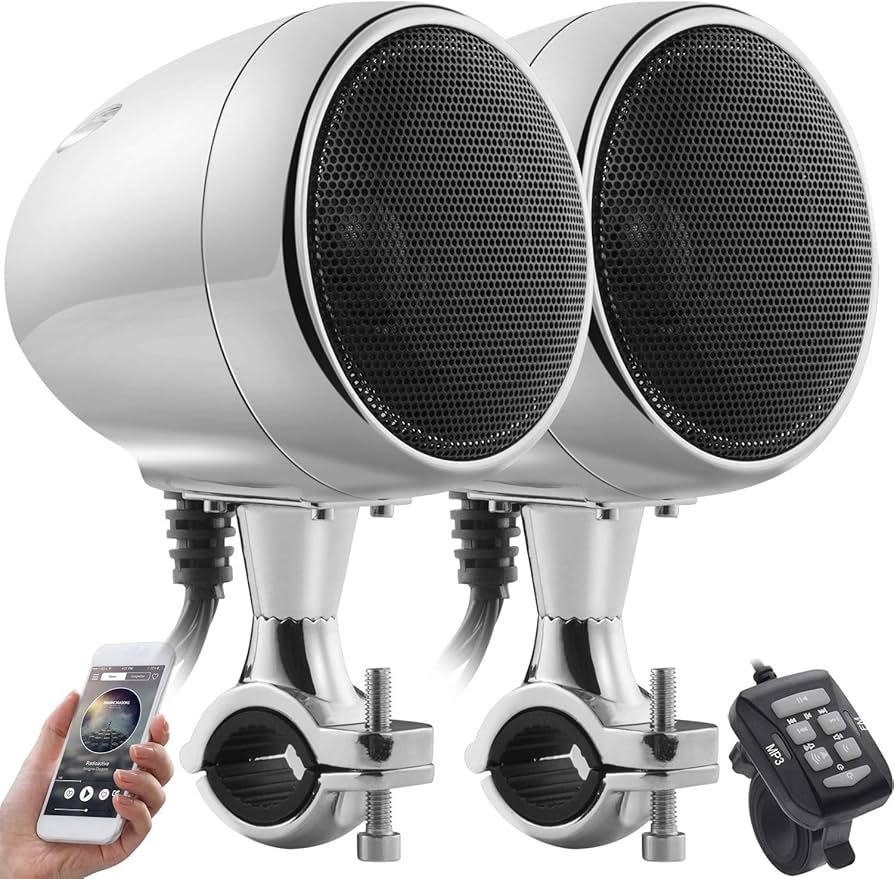 Amazon.co.jp: iMESTOUモーターサイクルオーディオシステム防水4インチ