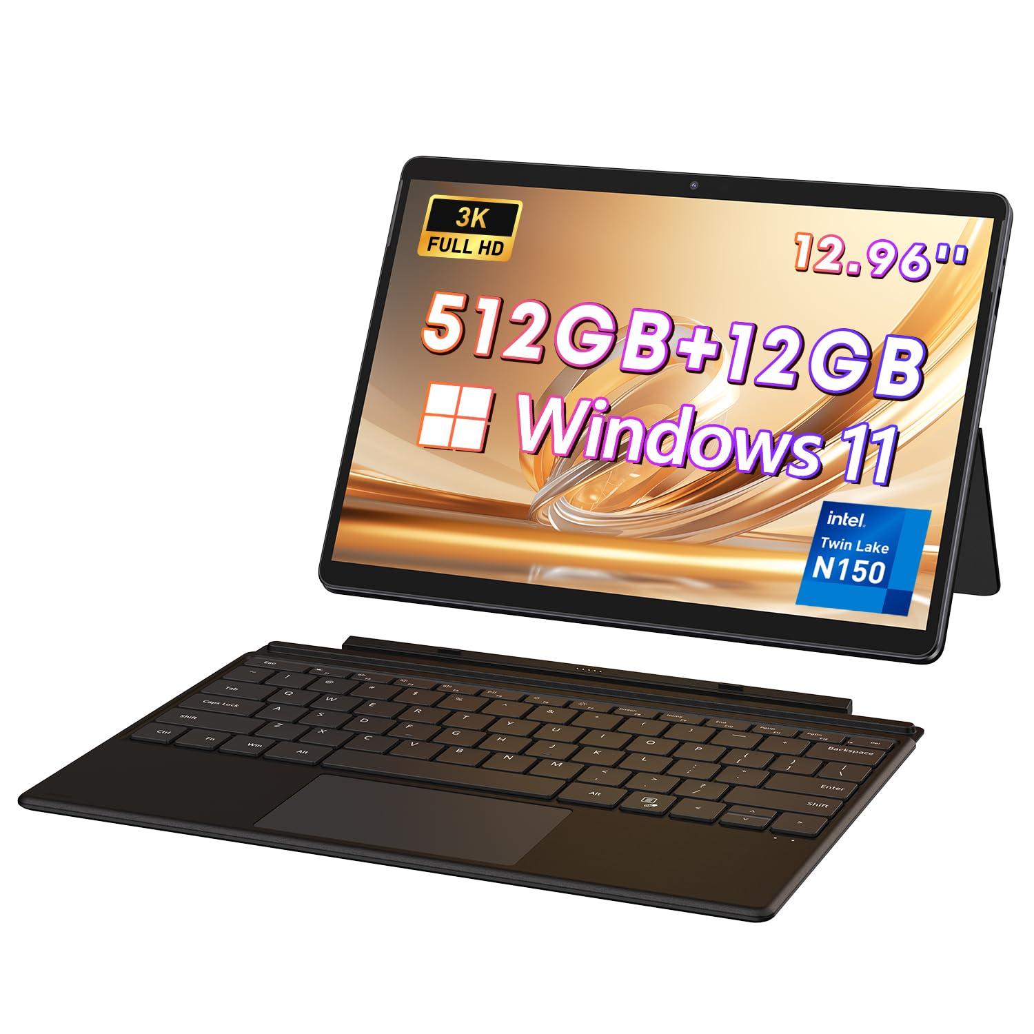 Amazon.com : CHUWI Hi10 Max 2 in 1 Tablet PC with Backlit Keyboard