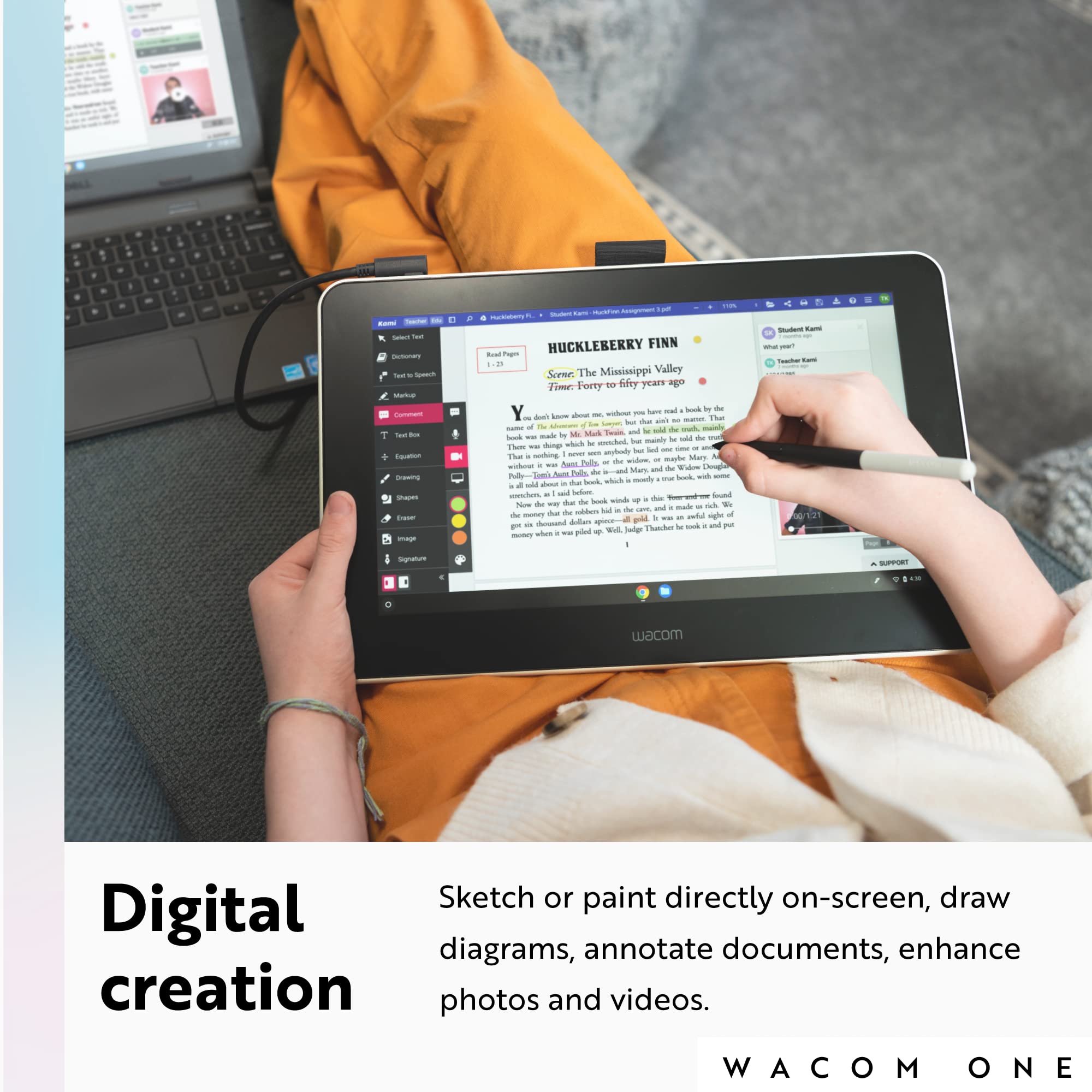 Amazon.com: Wacom One HD Creative Pen Display, Drawing Tablet with