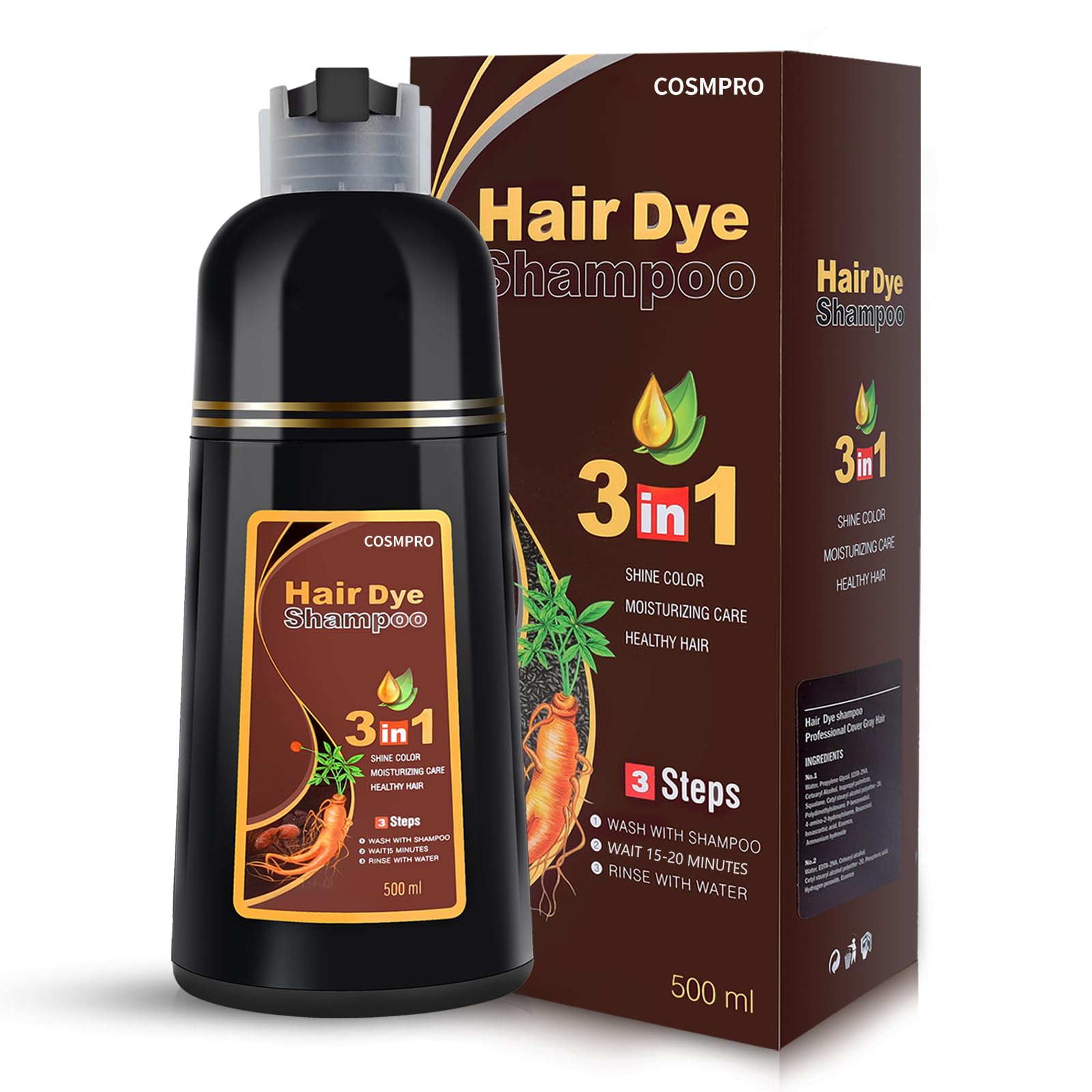 Amazon.com : cosmpro Hair Dye Shampoo Chestnut Brown Hair Color