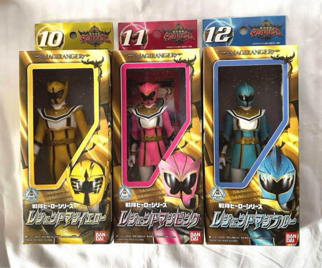 Amazon.co.jp: 20周年記念！！ 魔法戦隊マジレンジャー ソフビ(9体