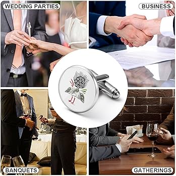 Amazon.co.jp: カフス 2点セット 麻雀の役 大三元柄 直径1.7/2.0cm