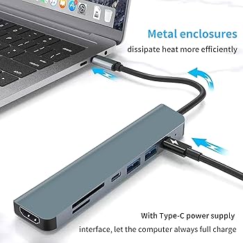 Amazon.com: 7-in-1 USB C Hub with 4K HD,100W PD Charging，USB C