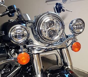 Amazon | オートバイ 7インチLEDヘッドライト、4.5インチフォグライト