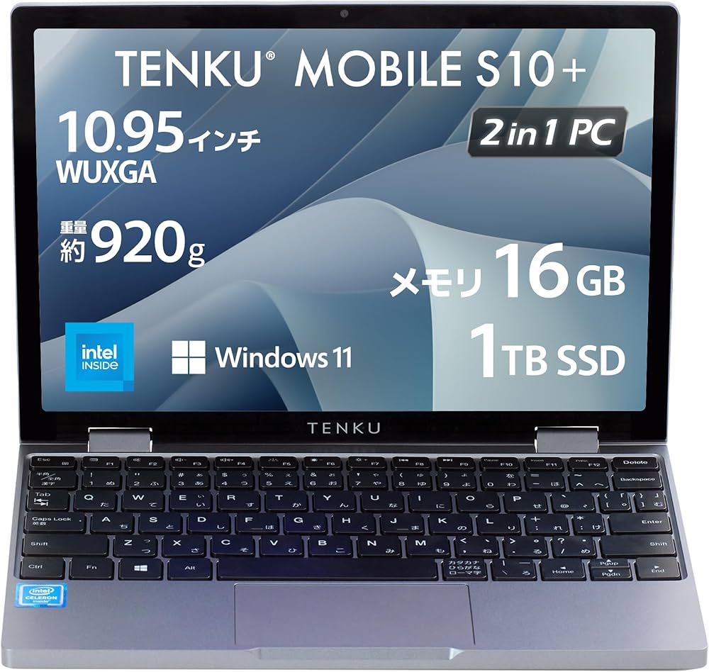Amazon.co.jp: TENKU MOBILE S10 2in1モバイルノートPC 10.51インチ
