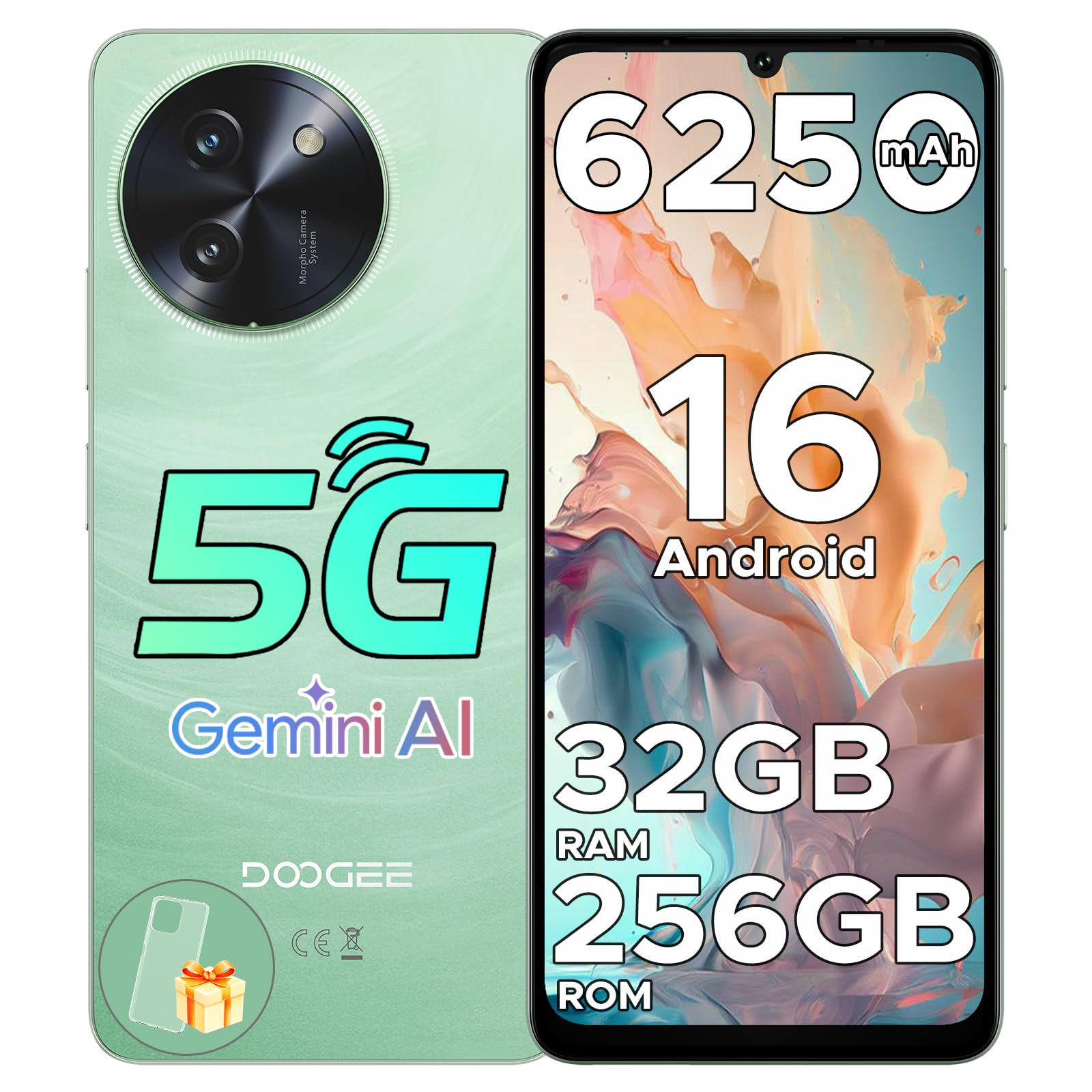 Amazon | 【5Gスマホ Android 16 】DOOGEE Note 59 SIMフリー