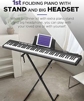 Amazon | Starfavor 電子ピアノ88鍵盤 折り畳み式 充電型 198 種音色