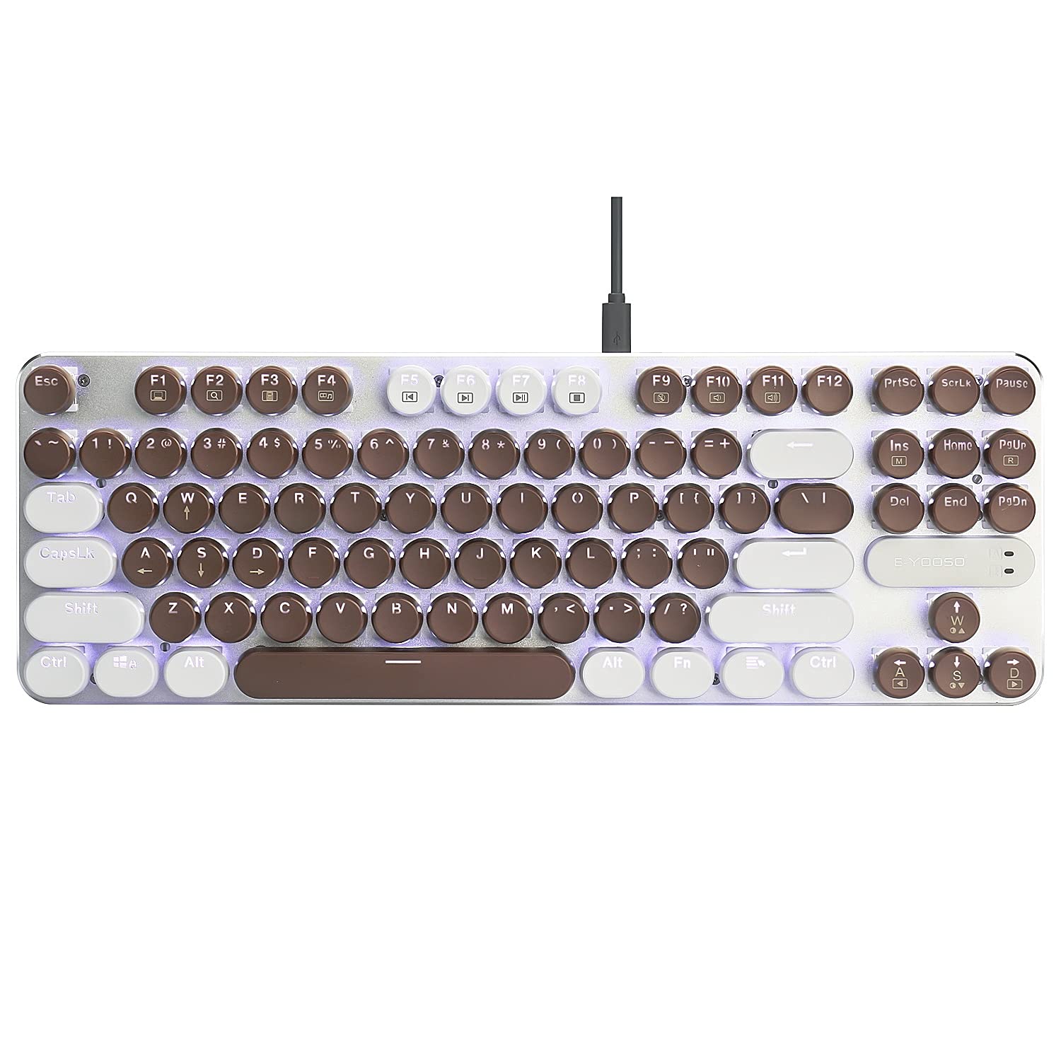 Amazon | E元素e-yoosoゲーミングキーボード有線87キー英文配列USB