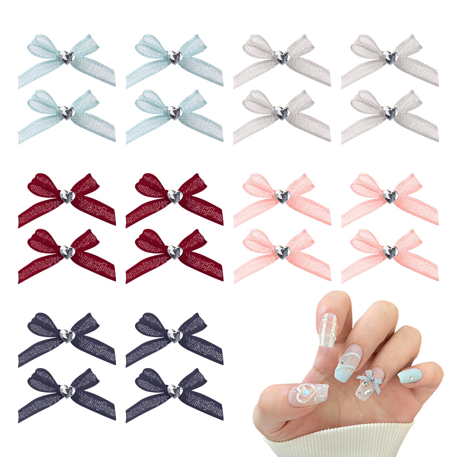 Amazon.co.jp: nalaina リボン ネイルパーツ【20個セット】ネイル