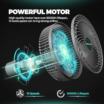 MarsHydro クリップオンファン 壁掛け扇風機