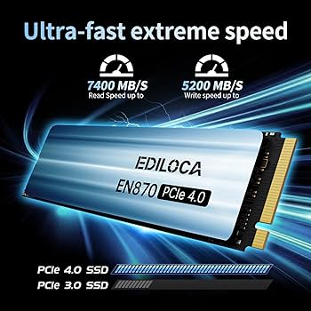Amazon.com: Ediloca 1TB SSD NVMe M.2 2280 PCIe Gen4 x4 Internal
