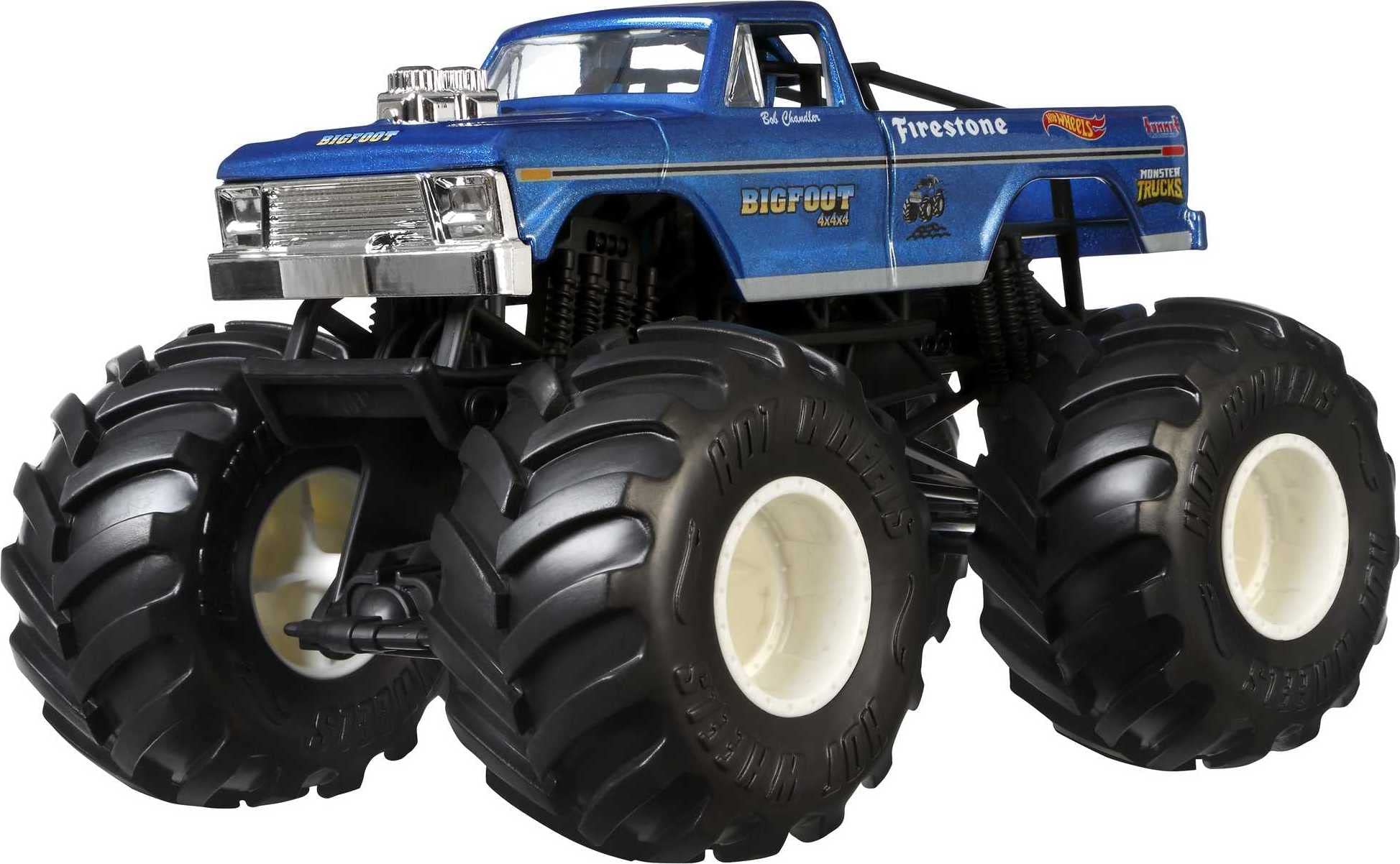 Amazon.com: Hot Wheels Toy Monster Trucks, Die-Cast Bigfoot in+U53