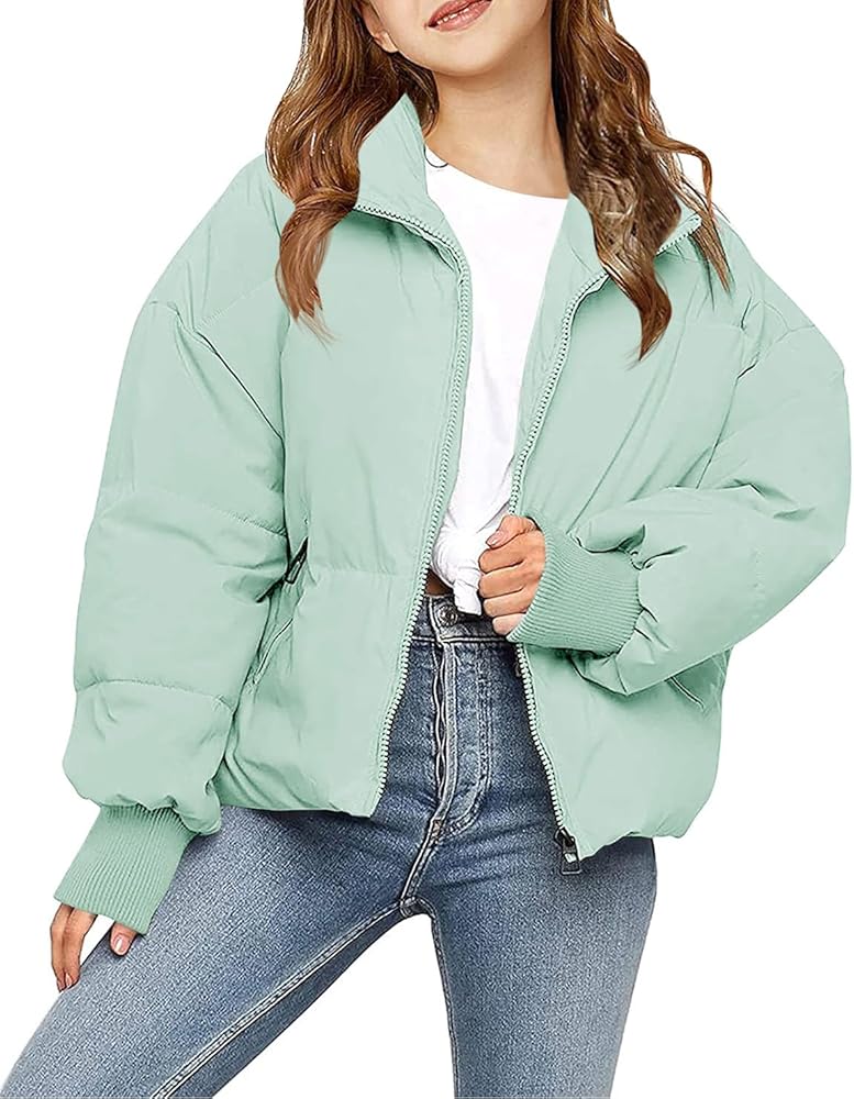 Amazon.com: rrhss Girls Winter Long Sleeve Zip Puffer Jacket Kids