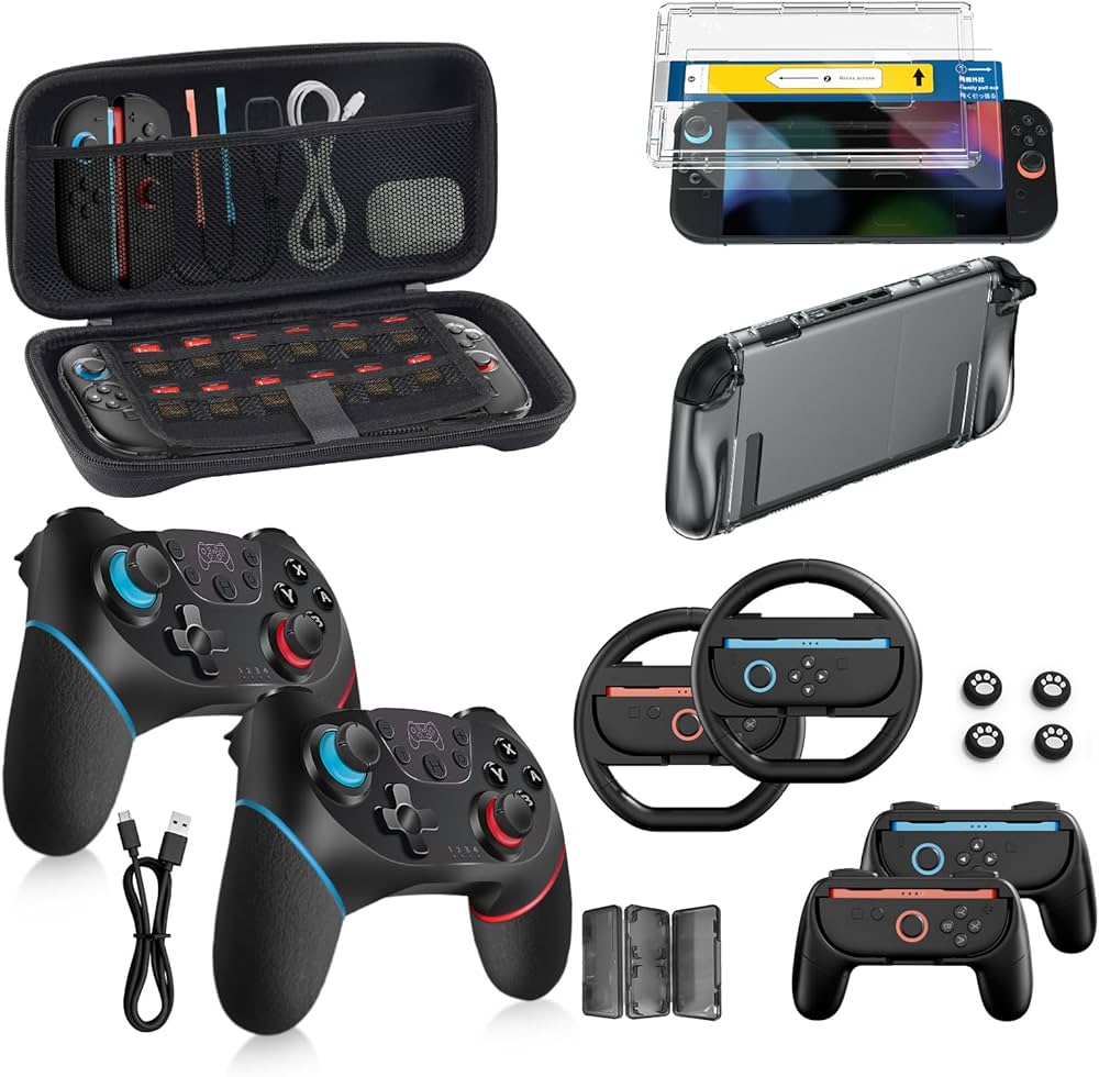 Amazon.com: Pro Controllers Accessories Bundle for Nintendo Switch