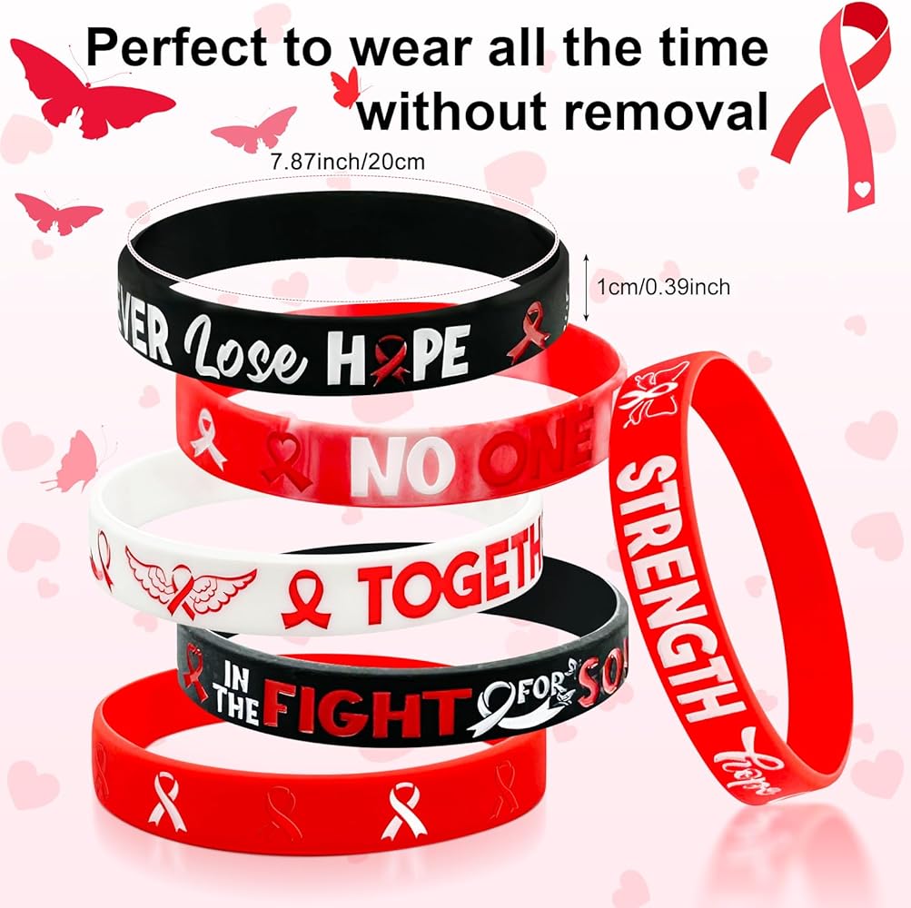 Amazon | がん啓発シリコンブレスレット30個、インスピレーションを