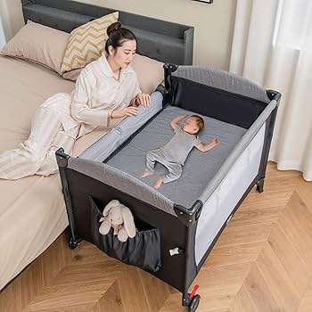 Amazon.co.jp: ベビーベッド 折りたたみ式 5-in-1 多機能 添い寝ベッド