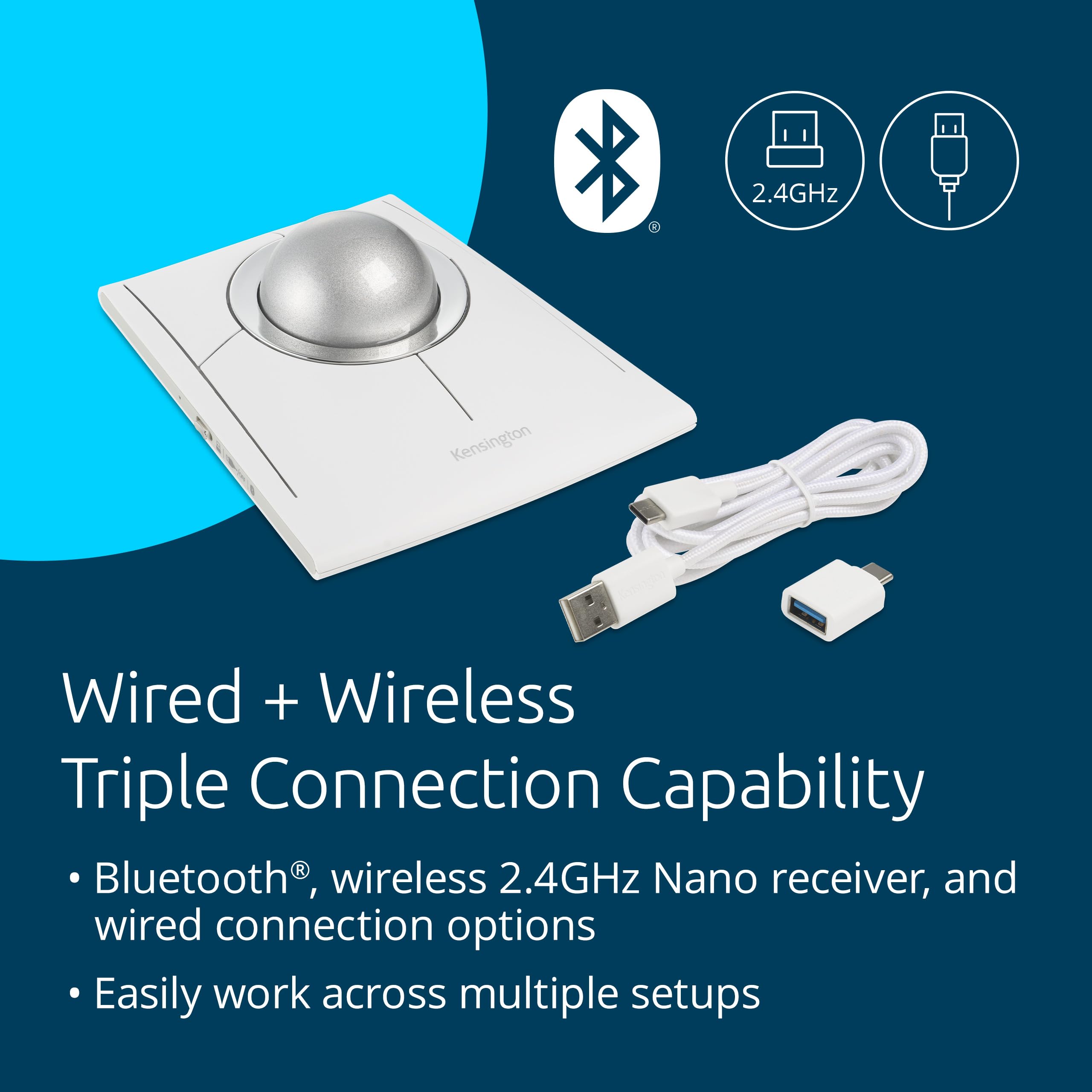 Amazon | Kensington SlimBlade Pro EQ ワイヤレス トラックボール