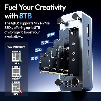 Amazon.co.jp: ULANZI QT03 ドッキングステーション&スタンド NVME SSD