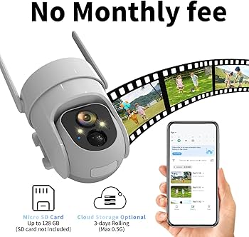 Amazon.com : 2K PTZ Solar WiFi Security Camera with AI Motion