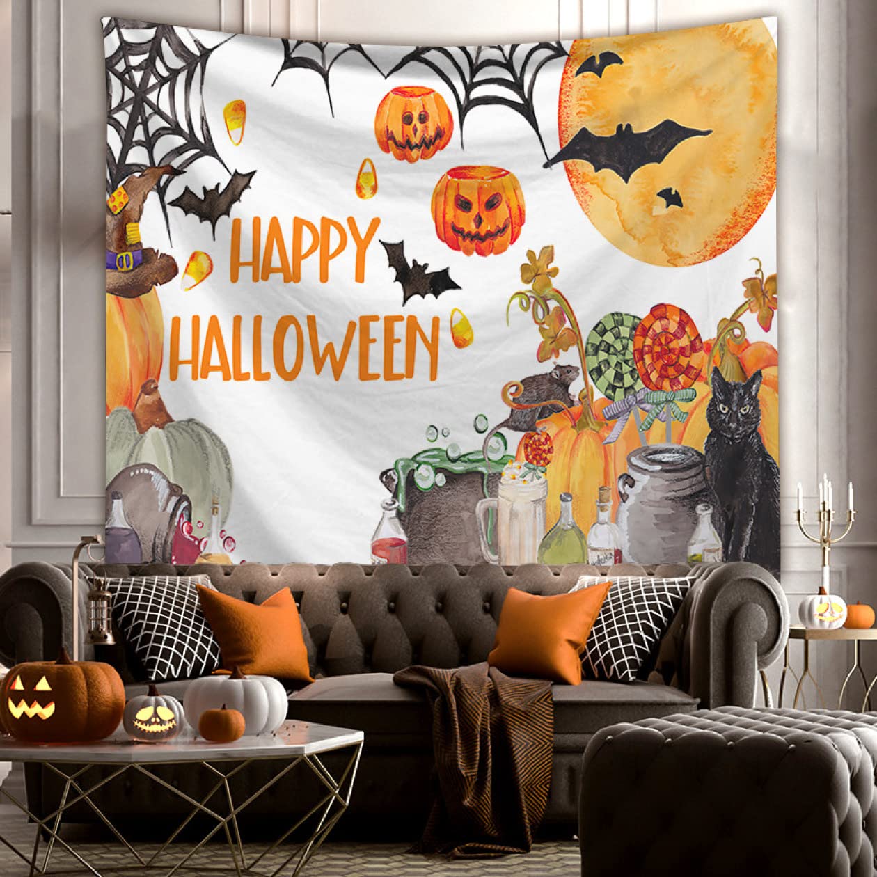 Amazon.co.jp: [LJKI] タペストリー ハロウィン カラー おしゃれ