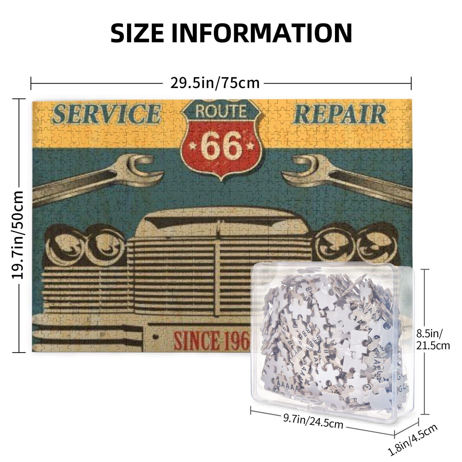 Amazon.co.jp: 1000ピース ジグソーパズル 西海岸 アメ車 ルート66