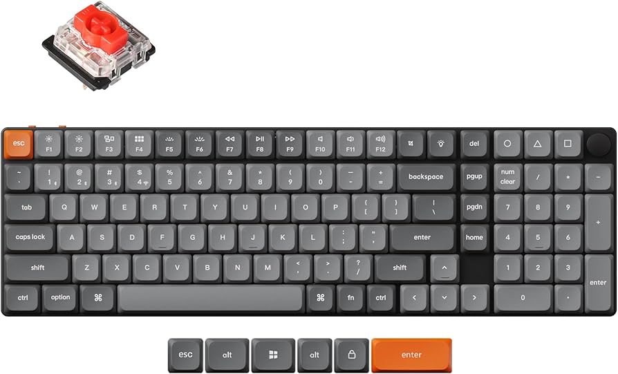 Amazon.com: Keychron K17 Max 96% Layout Ultra-Slim Wireless Custom